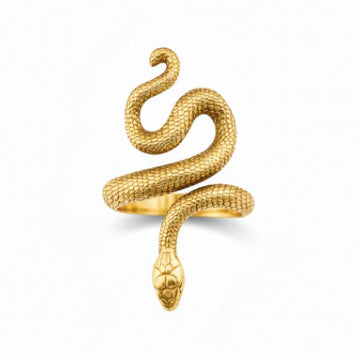 Golden Ophidian Snake Ring