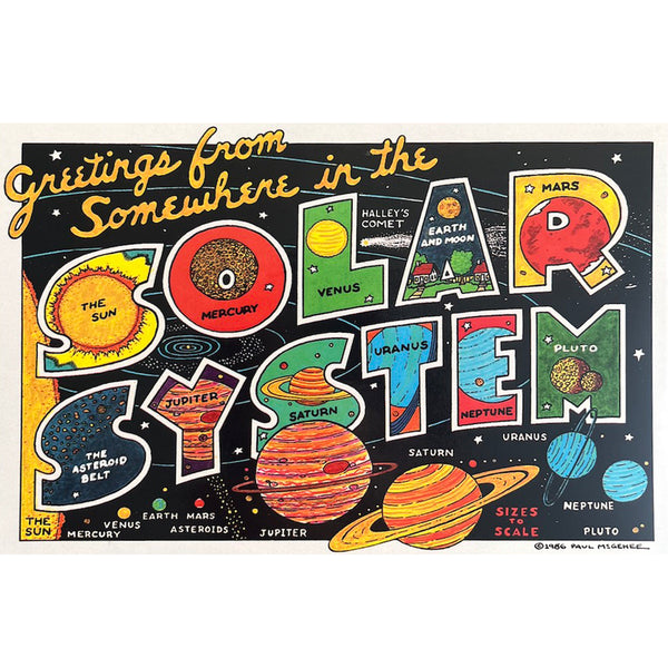 Somewhere in the Solar System - Greetings Postcard