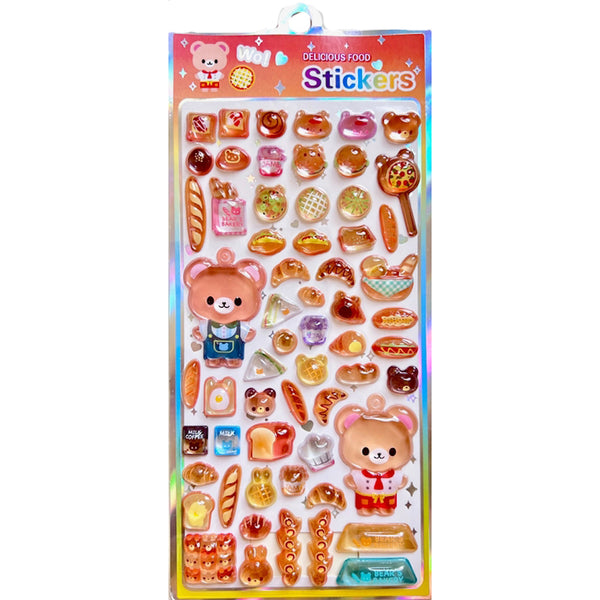 Puffy Sparkle Bear Sticker Sheet