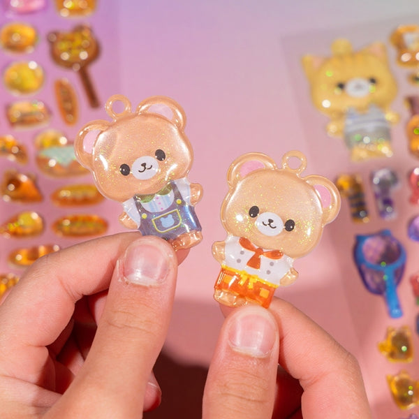 Puffy Sparkle Bear Sticker Sheet