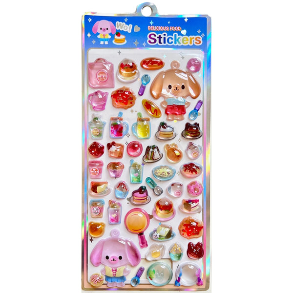 Puffy Sparkle Dog Sticker Sheet