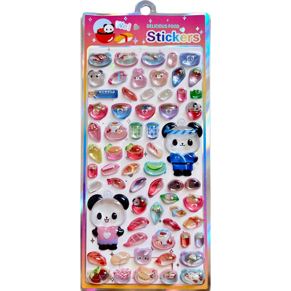 Puffy Sparkle Panda Sticker Sheet