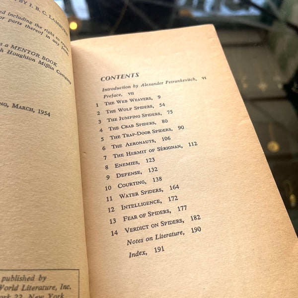 The Life of the Spider - Vintage 1954