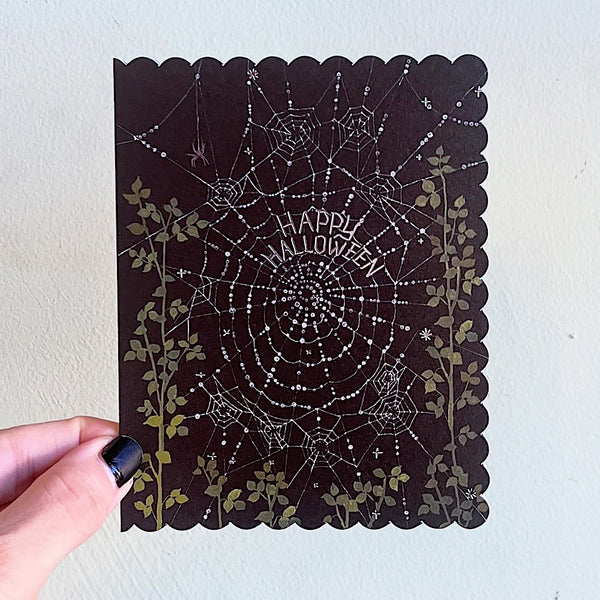 Shiny Web Halloween Card
