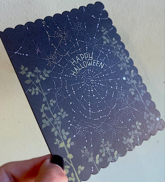 Shiny Web Halloween Card