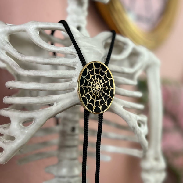 Spider Web Bolo Tie