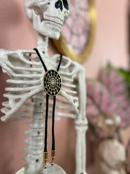Spider Web Bolo Tie