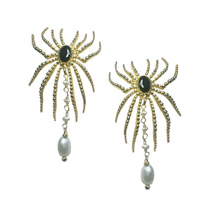 Pearl Spider Earrings