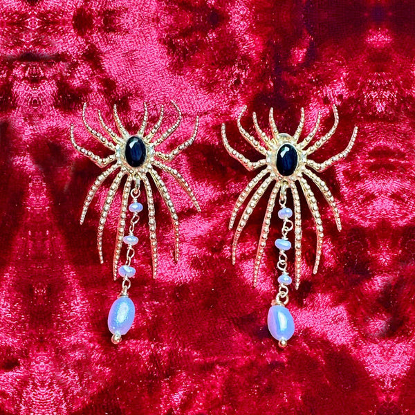 Pearl Spider Earrings