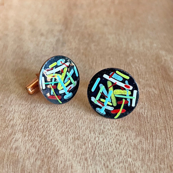 Vintage Paint Splatter Cufflinks