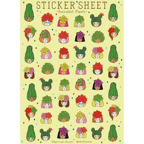 Cactus Sticker Sheet by Naoshi