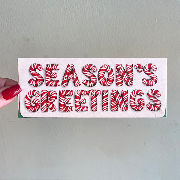 Seasons Greetings - Vintage Christmas Card