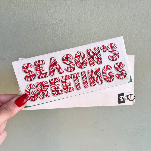 Seasons Greetings - Vintage Christmas Card