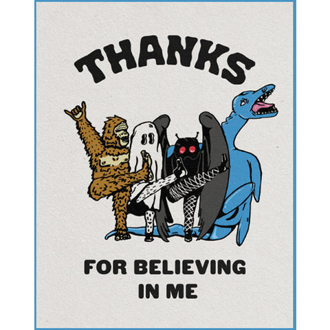 Thanks For Believing In Me Card