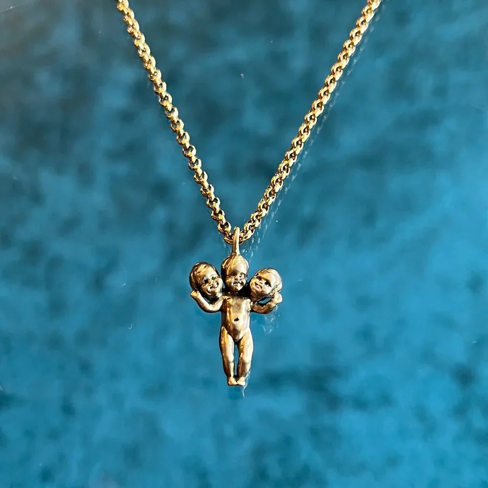 Three Headed Baby Necklace