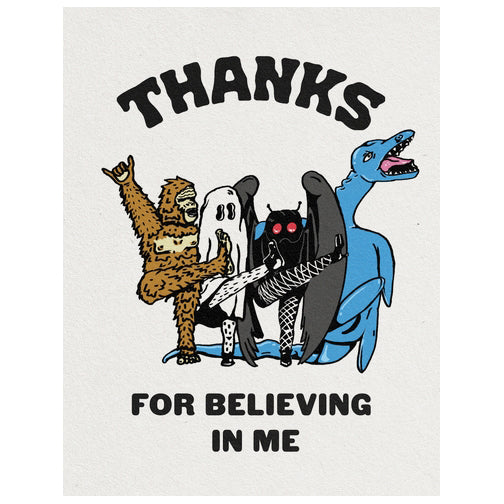 Thanks For Believing in Me Card