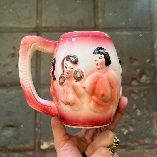 Vintage 1940's Titty Committee Mug