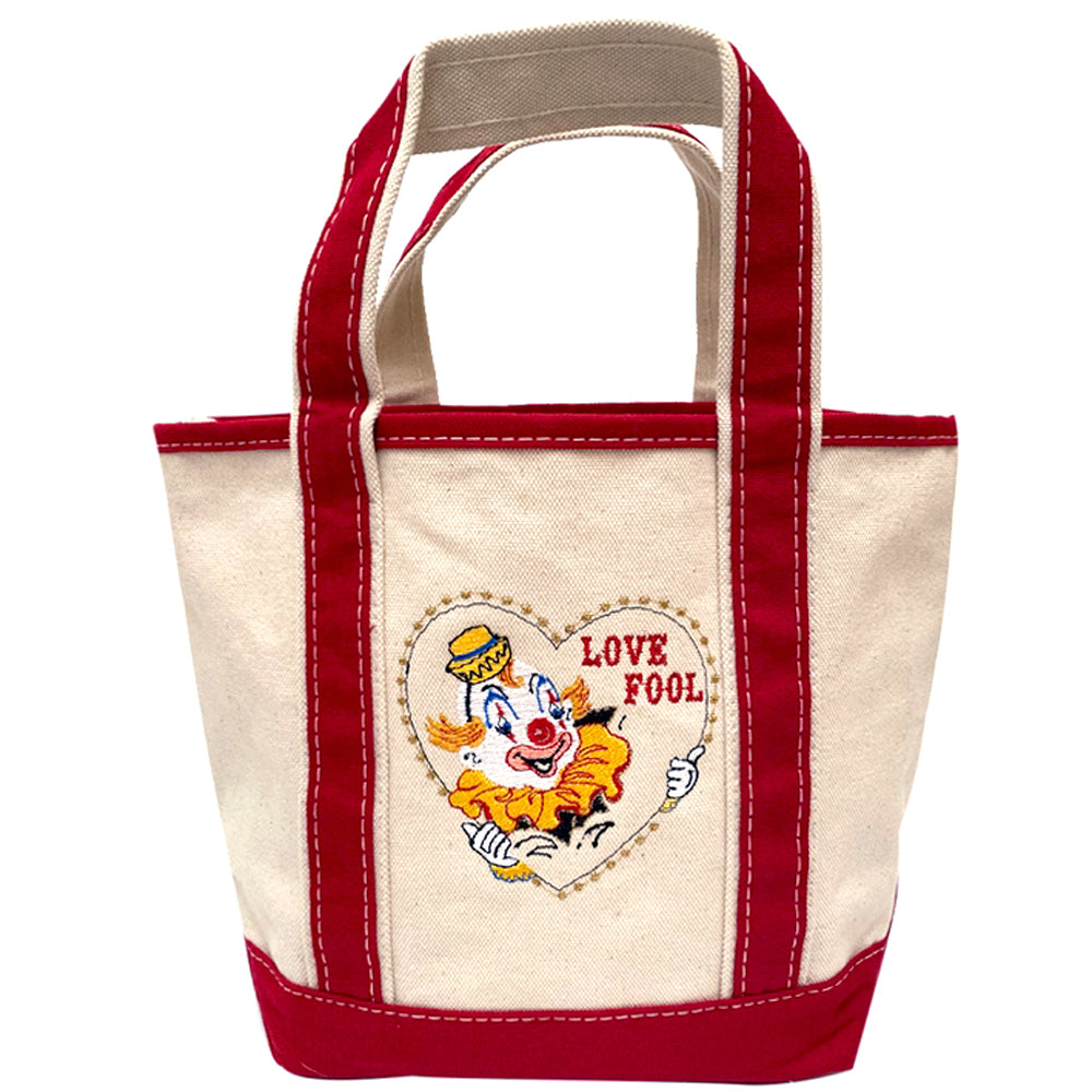 Love Fool Clown Mini Canvas Tote Bag