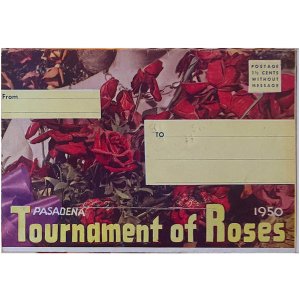 Pasadena Tournament of Roses Postcard Book - Vintage 1950