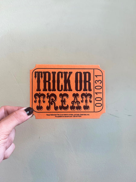 Trick or Treat Ticket Card