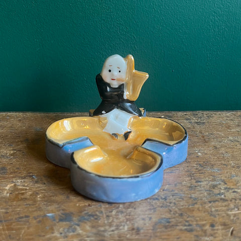 Sax of Clubs Ashtray - Vintage 1940's