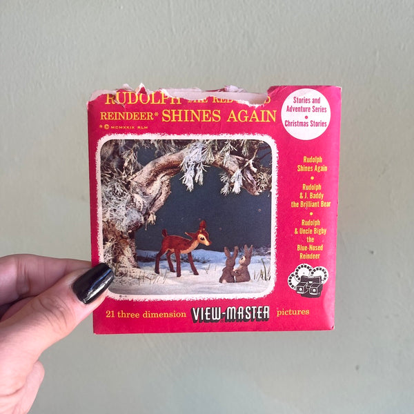 Rudolph The Reindeer - Vintage 1950's View Master Reel Set