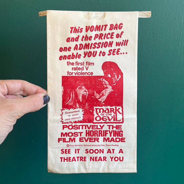 Vintage Mark of the Devil Vomit Bag