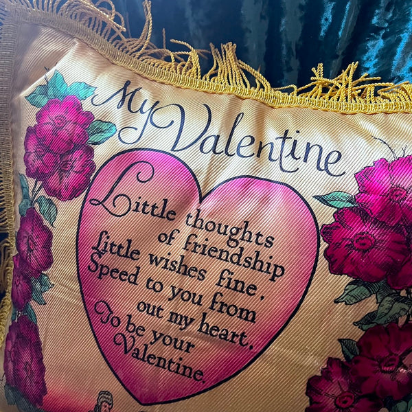 Vintage 1940's Valentine Pillow