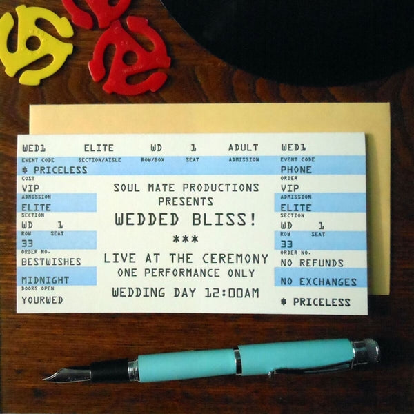 Wedding Ticket Card