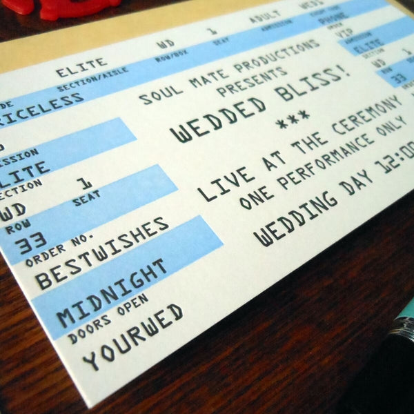 Wedding Ticket Card