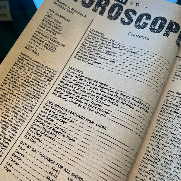 Midnight Horoscope Magazine - Vintage 1977