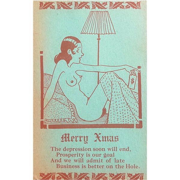 Prosperity Is Our Goal - Vintage 1930's Naughty Card