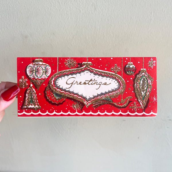 Glitter Greetings - Vintage Christmas Card
