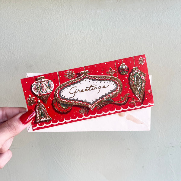 Glitter Greetings - Vintage Christmas Card