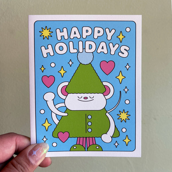 Merry Mouse Holiday Card