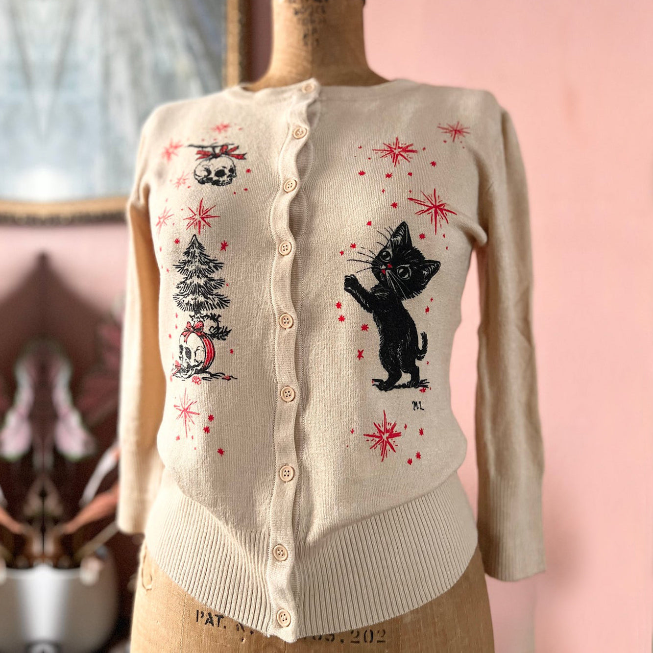 Christmas Kitty Cardigan