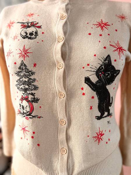 Christmas Kitty Cardigan