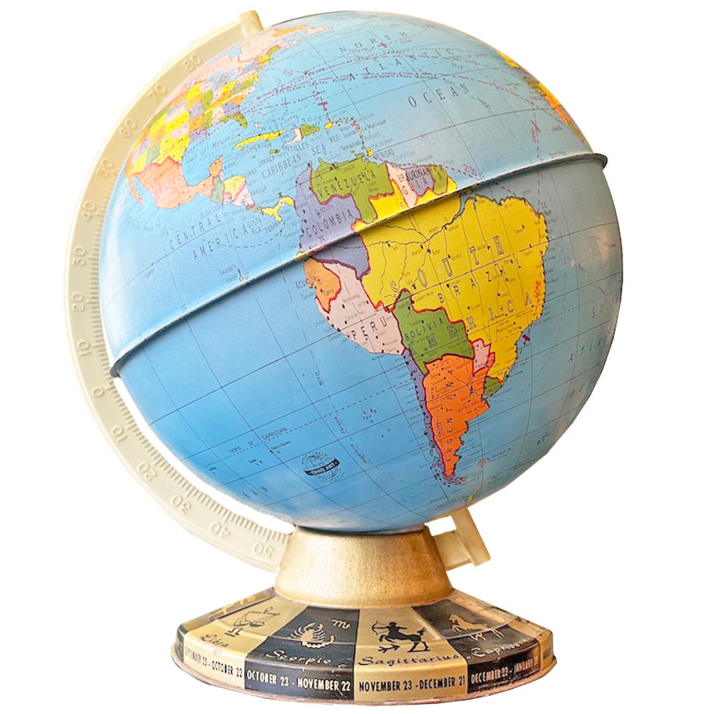 Vintage 1960's Zodiac Globe