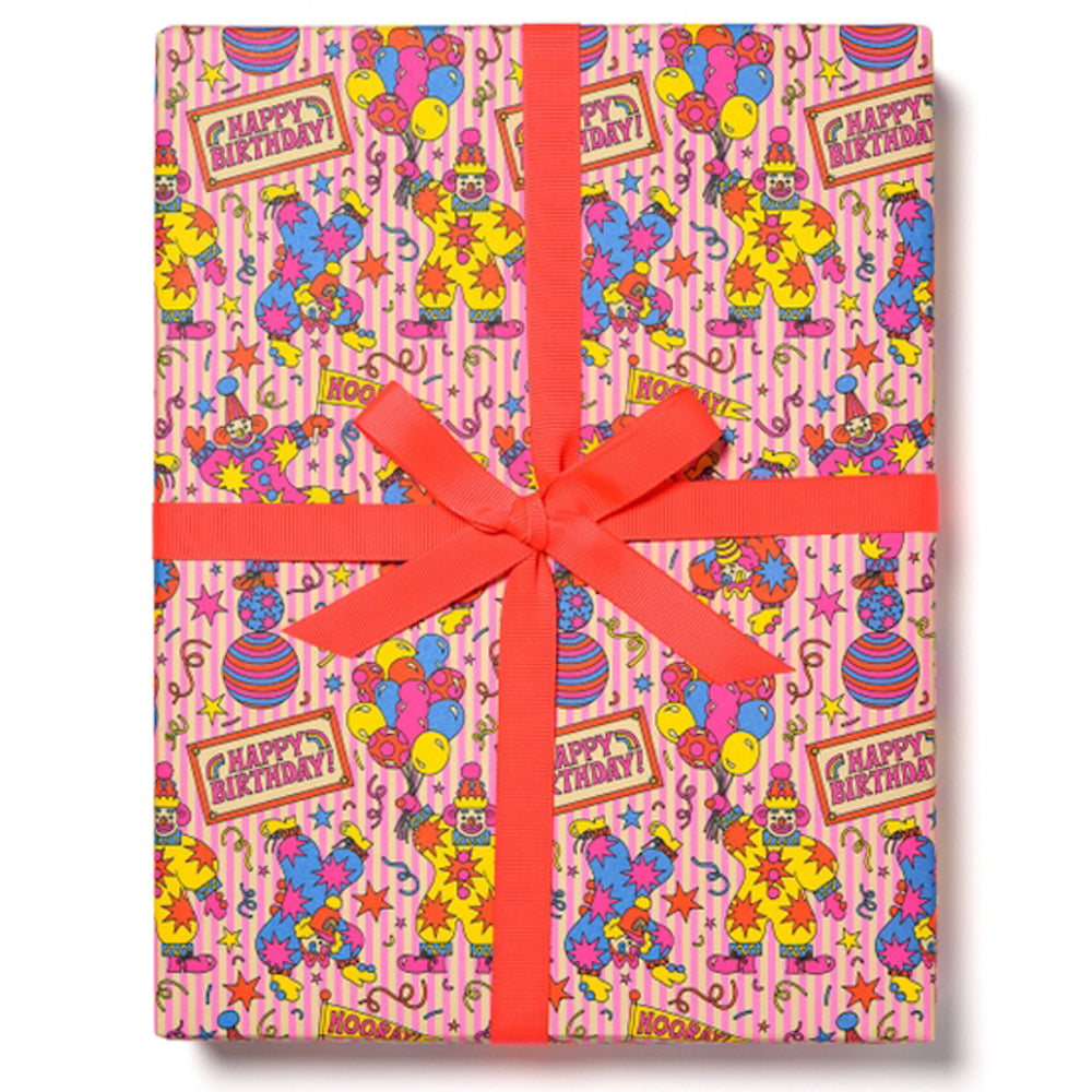 Clown Birthday Gift Wrap