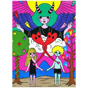 Tarot Lovers Heart Print by Naoshi