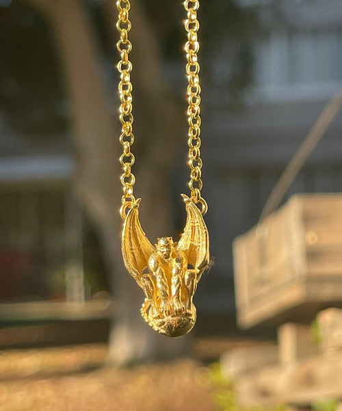 Golden Gargoyle Necklace