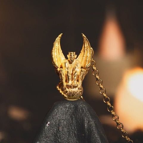 Golden Gargoyle Necklace