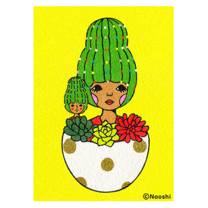 Cactus Print (Yellow) by Naoshi