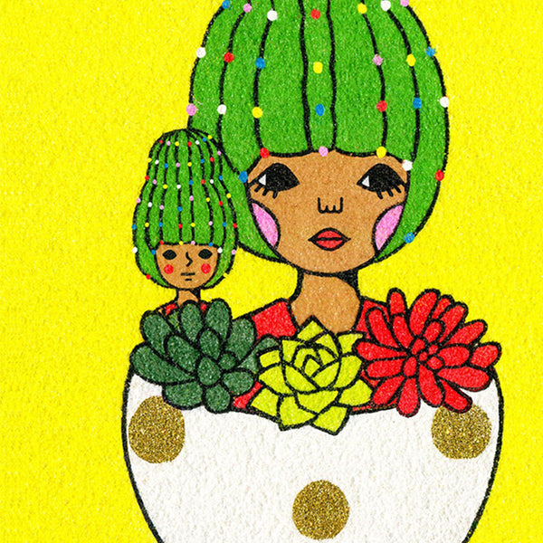 Cactus Print (Yellow) by Naoshi