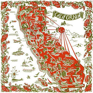 California Map Dish Towel