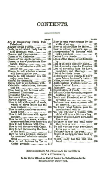 Dreamer's Dictionary - Vintage Reprint 1863