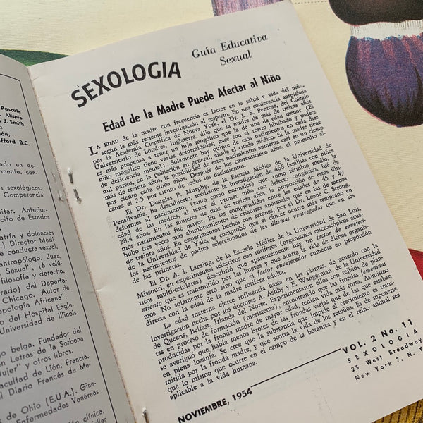 Vintage Sexology En Español! - RARE Spanish Edition