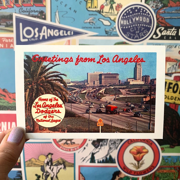 Greetings From Los Angeles (Dodgers) Postcard