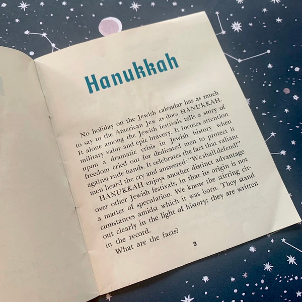 Vintage 1954 Hanukkah Book