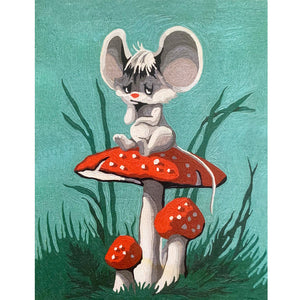 Mouse Mushroom Card